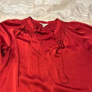 Elegant Red Women's Top Lucky Brand